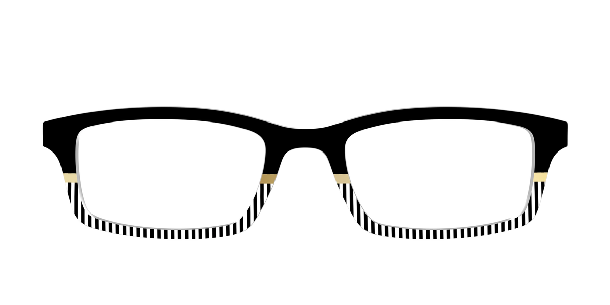 The Chic Stripes Crystal with Gold Foil