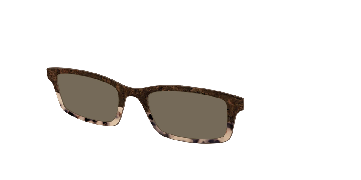 The Polarized Dark Oak Tortoise Split Sun Top